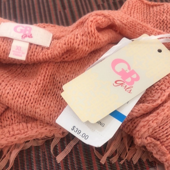 GB girls Fringed Vest Peach Juniors XL - Picture 5 of 6